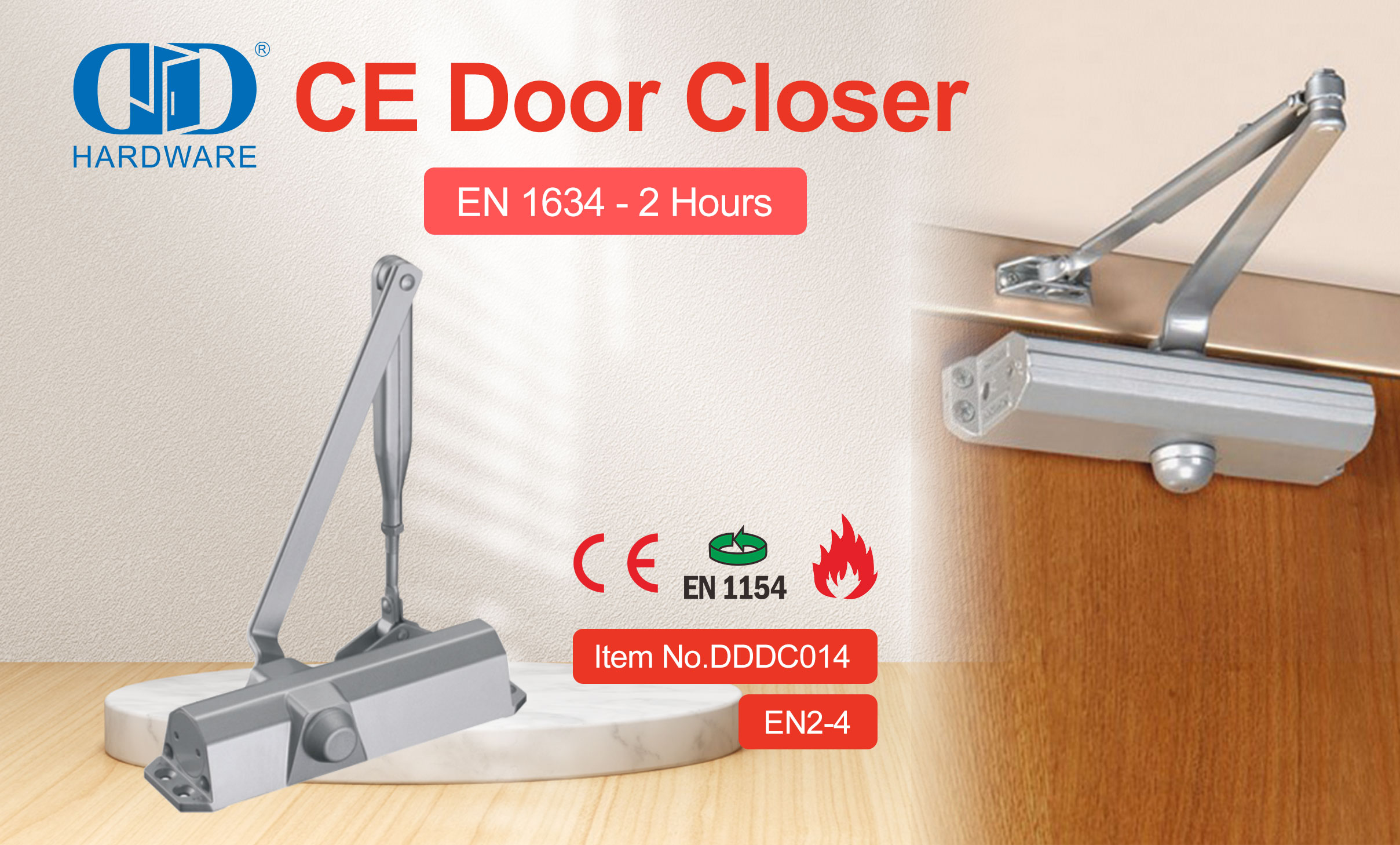 CE EN1154 Самозакрывающиеся алюминиевые коммерческие наружные двери медленные доводчики